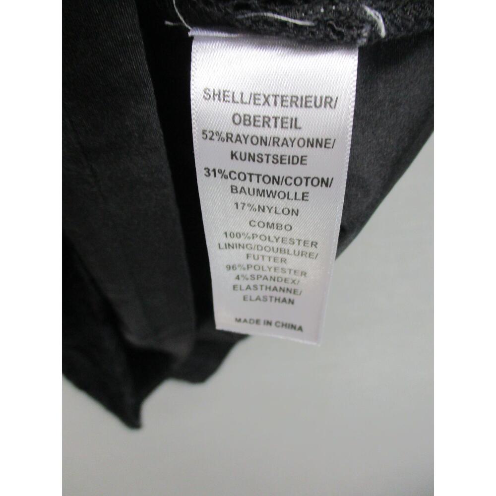 Adrianna Papell Black Elegant Lace Overlay Classic Cocktail Shift Dress Size 12 - Picture 10 of 16